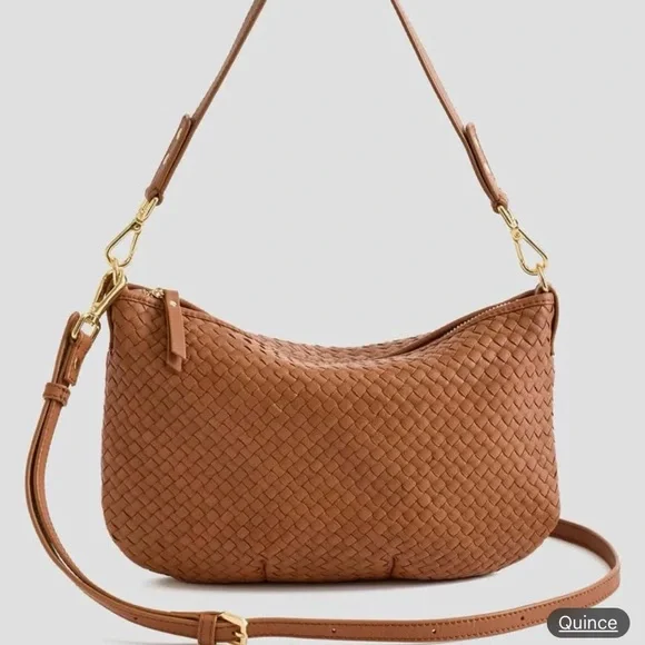 Quince Handwoven Italian Leather Mini Shoulder Bag - Picture 5 of 6